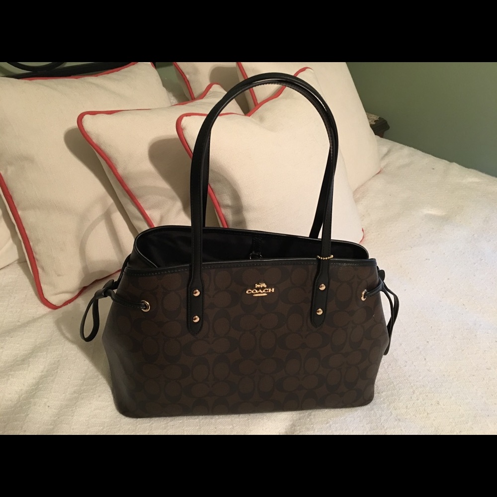 Coach Signature Drawstring Tote